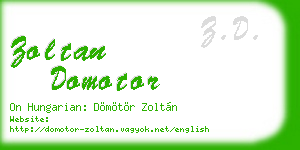 zoltan domotor business card